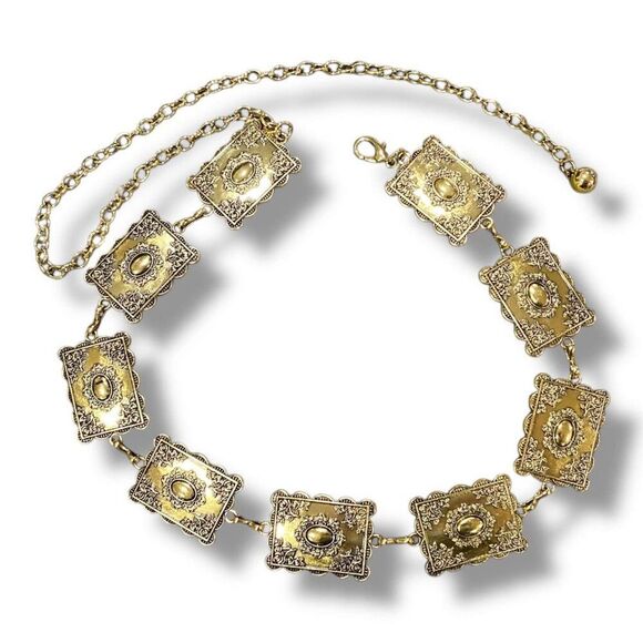 Gold Medallion Link Western Concho Belt - NEW - Picture 3 of 3